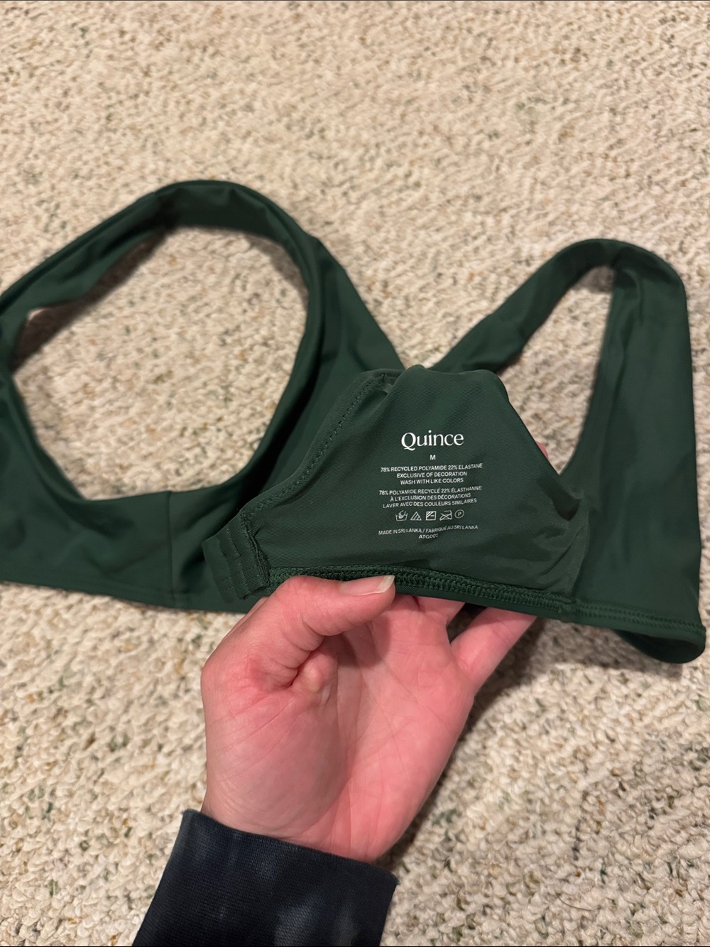 Quince Forest Green Scoop swim wear